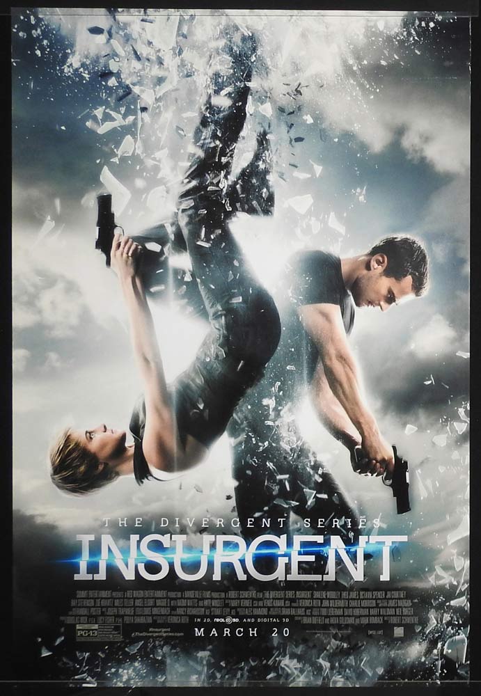INSURGENT Original One Sheet Movie poster Shailene Woodley Theo James Naomi Watts