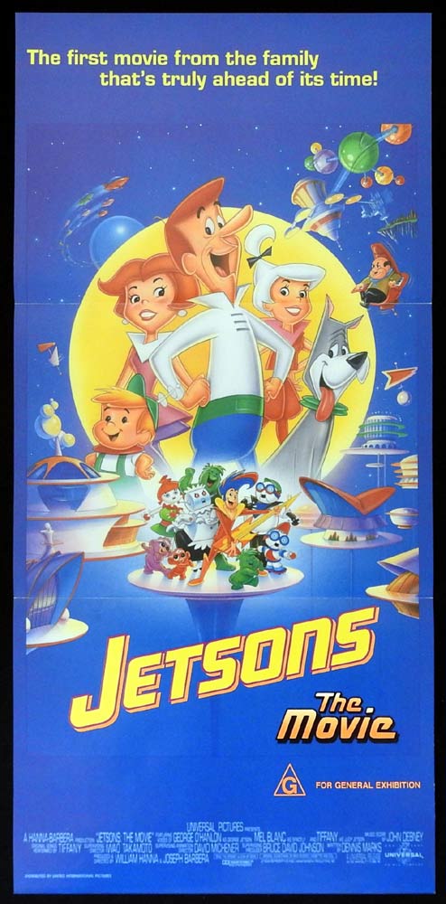 THE JETSONS Original Daybill Movie Poster Mel Blanc Hanna Barbera Classic