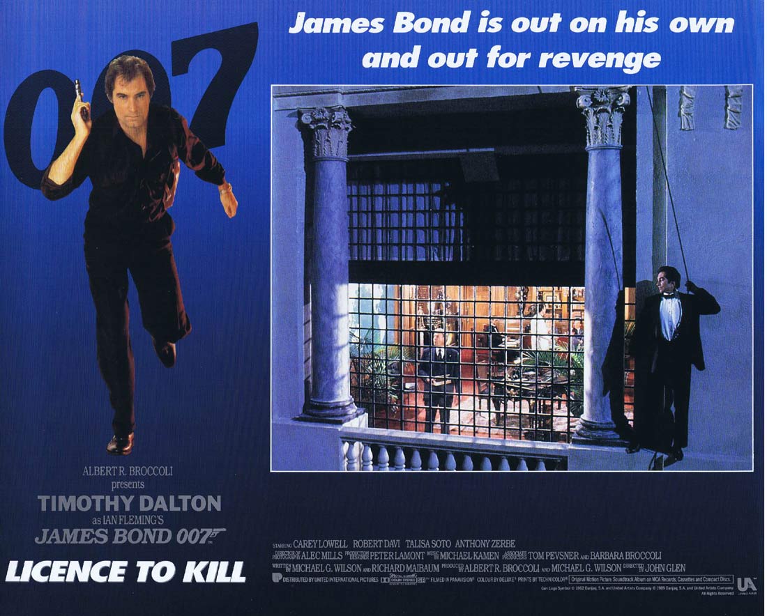 LICENCE TO KILL Original Lobby Card 4 Timothy Dalton James Bond