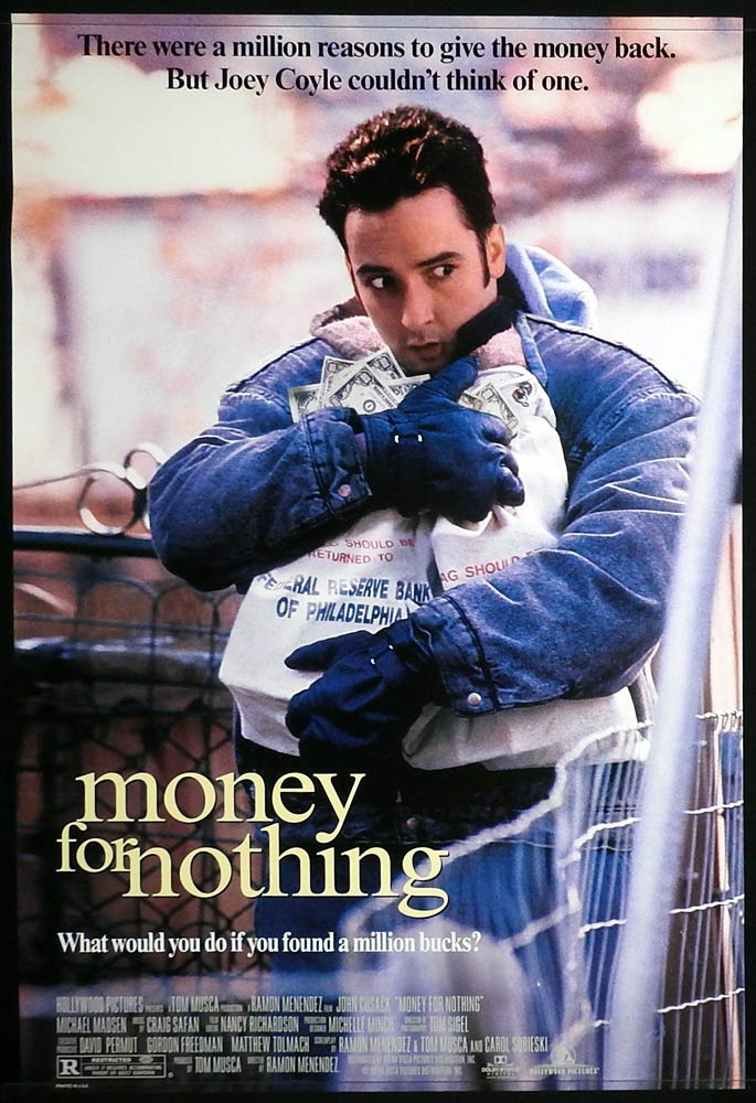 MONEY FOR NOTHING Original US One Sheet Movie poster John Cusack Michael Madsen