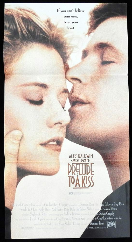 PRELUDE TO A KISS Original daybill Movie Poster Alec Baldwin Meg Ryan Kathy Bates