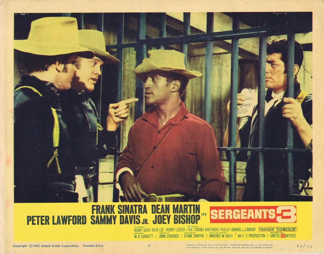SERGEANTS 3 Original Lobby Card 8 Frank Sinatra Dean Martin Sammy Davis Jr.,