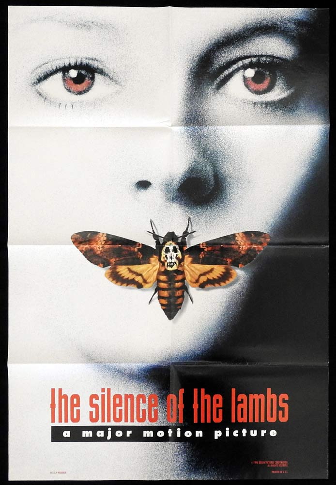 SILENCE OF THE LAMBS Original Style A Teaser US One Sheet Movie poster Jodie Foster Anthony Hopkins