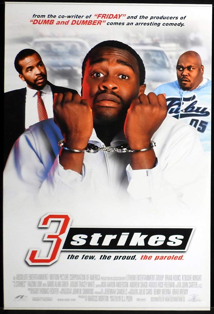 3 STRIKES Original US One Sheet Movie poster Brian Hooks N’Bushe Wright