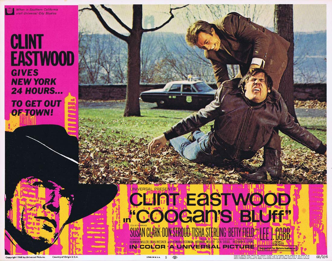 COOGAN’S BLUFF Original Lobby card 5 Clint Eastwood Susan Clark Don Siegel