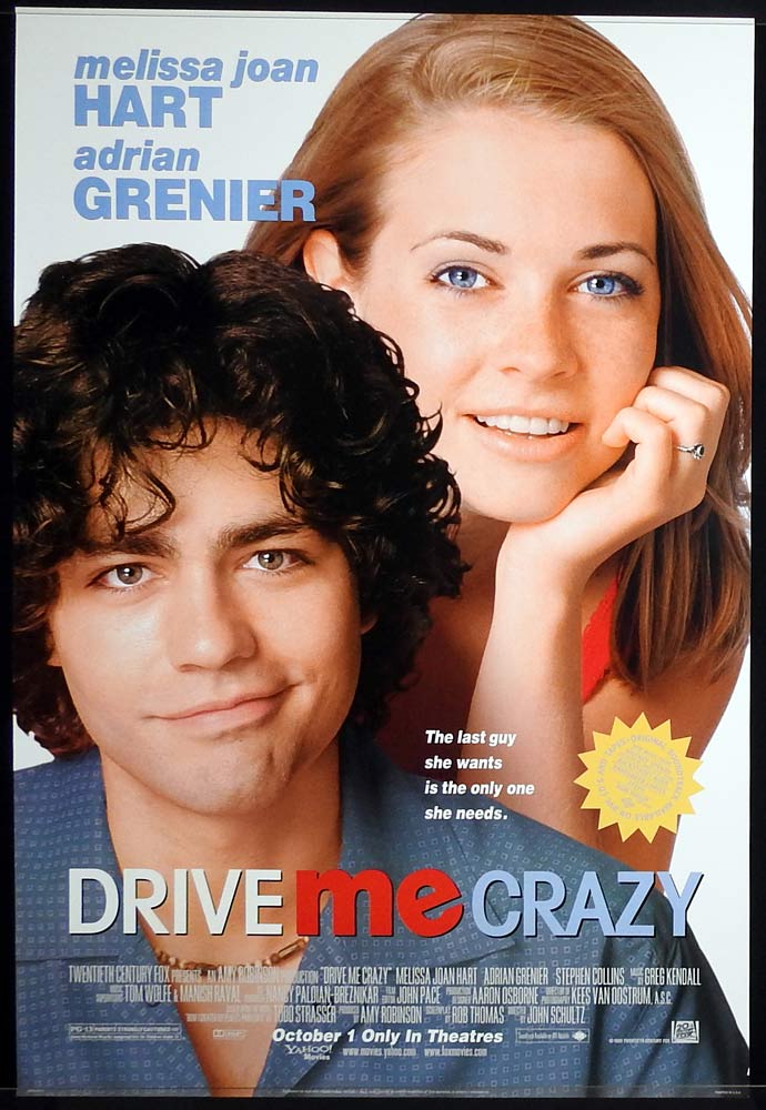 DRIVE ME CRAZY Original US One Sheet Movie poster Melissa Joan Hart Adrian Grenier