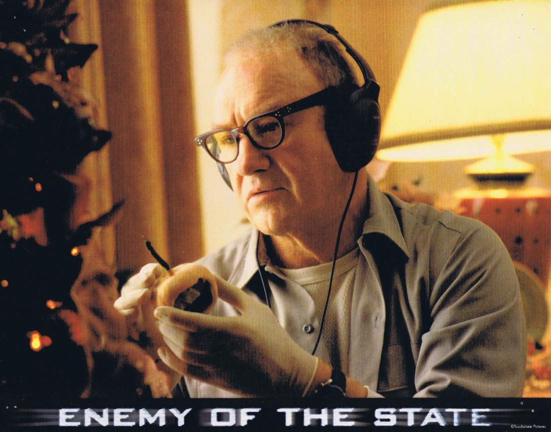 ENEMY OF THE STATE Original Lobby Card 2 Will Smith Gene Hackman Jon Voight