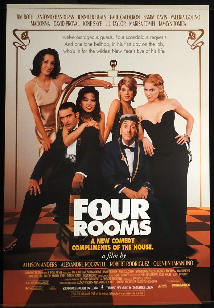 FOUR ROOMS Original US One Sheet Movie poster Tim Roth Jennifer Beals Madonna Quentin Tarantino