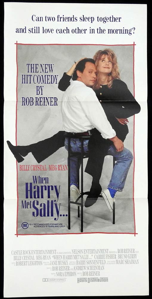 WHEN HARRY MET SALLY Original Daybill Movie poster Billy Crystal Meg Ryan Carrie Fisher