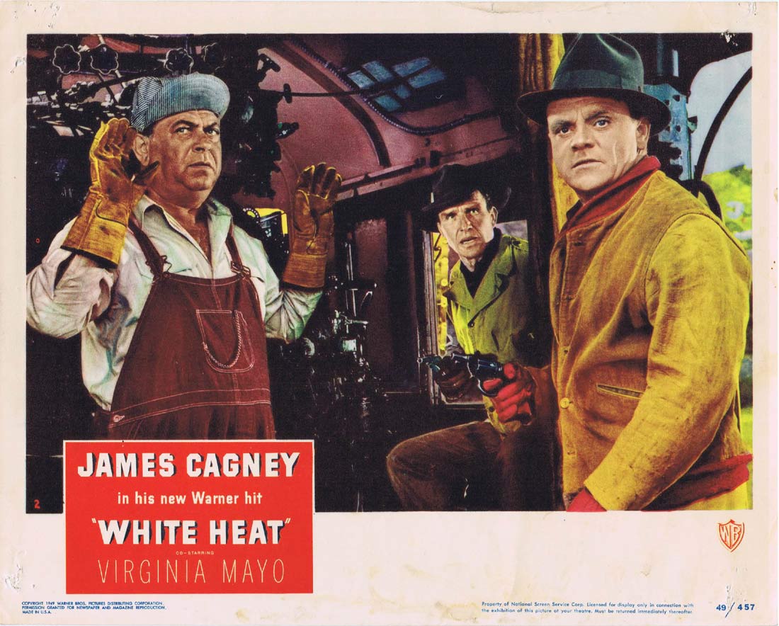 WHITE HEAT Original Lobby card 2 James Cagney Virginia Mayo Film Noir