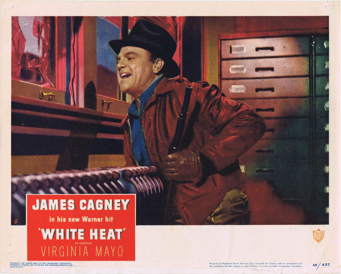 WHITE HEAT Original Lobby card 5 James Cagney Virginia Mayo Film Noir