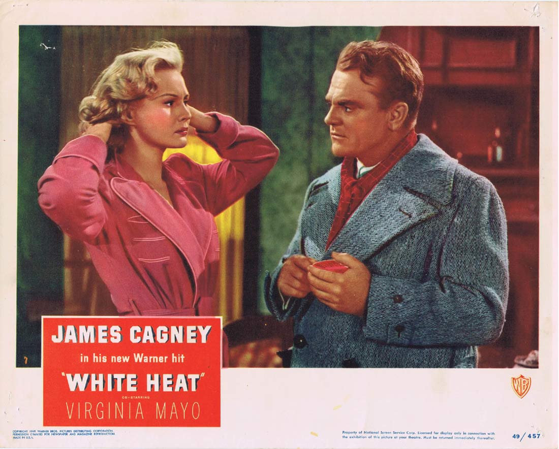 WHITE HEAT Original Lobby card 7 James Cagney Virginia Mayo Film Noir