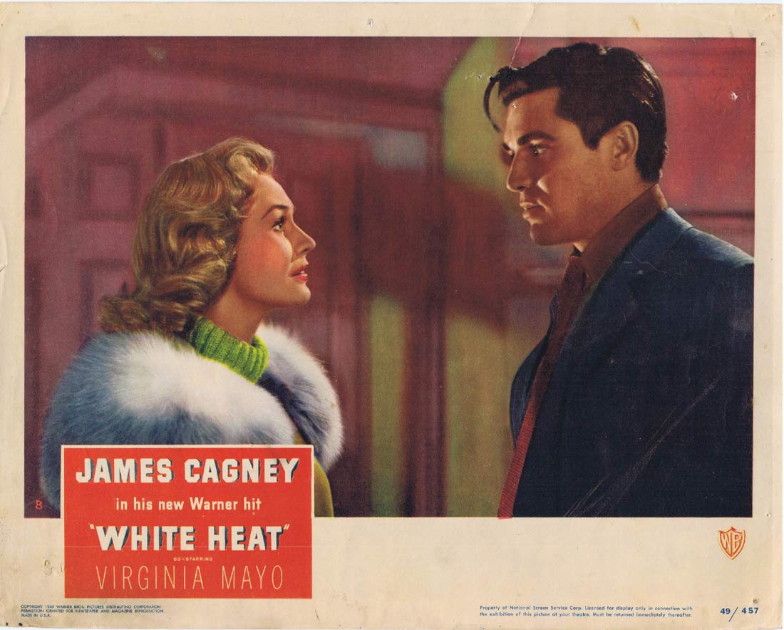 WHITE HEAT Original Lobby card 8 James Cagney Virginia Mayo Film Noir