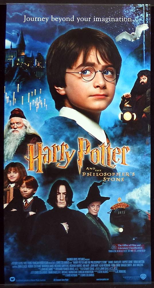 HARRY POTTER AND THE PHILOSOPHERS STONE Original ROLLED Daybill Movie poster Daniel Radcliffe