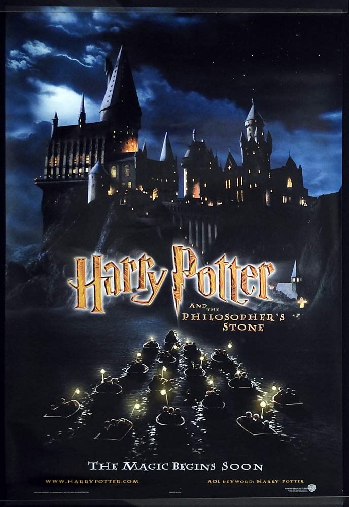 HARRY POTTER AND THE PHILOSOPHERS STONE Original ROLLED US DS ADV One Sheet Movie poster Magic Begins Soon