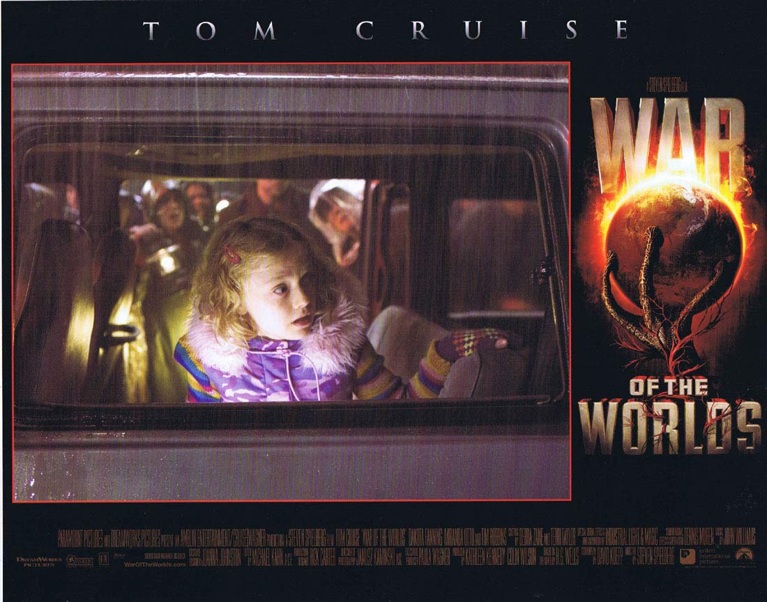 WAR OF THE WORLDS Original US Lobby Card 3 Tom Cruise Dakota Fanning Miranda Otto