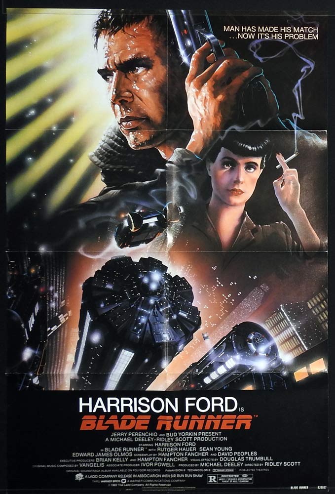 BLADE RUNNER Original US NSS Style One Sheet Movie poster Harrison Ford Ridley Scott