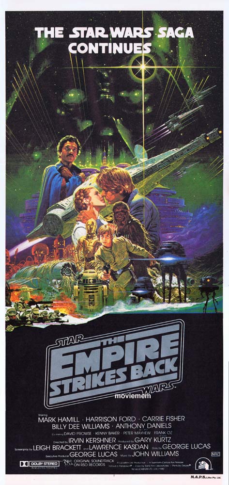 THE EMPIRE STRIKES BACK Star Wars Original Daybill Movie poster Noriyoshi Ohrai art