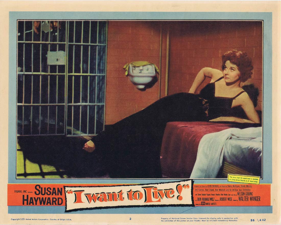 I WANT TO LIVE Original Lobby Card 2 Susan Hayward Simon Oakland