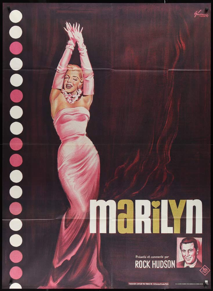 MARILYN Original 1982r French Grande Movie Poster Marilyn Monroe Boris Grinsson art