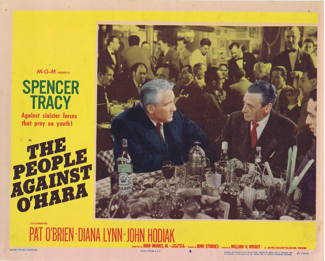 THE PEOPLE AGAINST O’HARA Original US Lobby Card 4 Spencer Tracy Pat O’Brien
