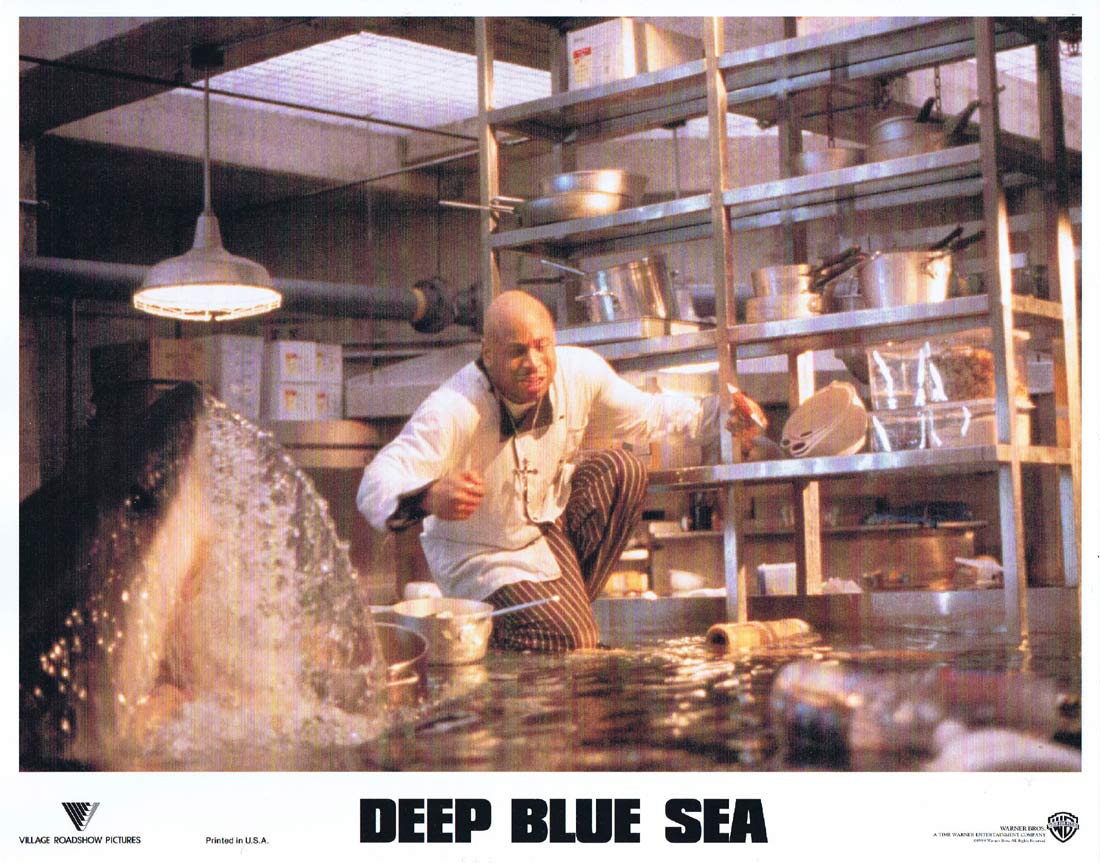 DEEP BLUE SEA Original Lobby card 4 Saffron Burrows Thomas Jane LL Cool J Shark Horror