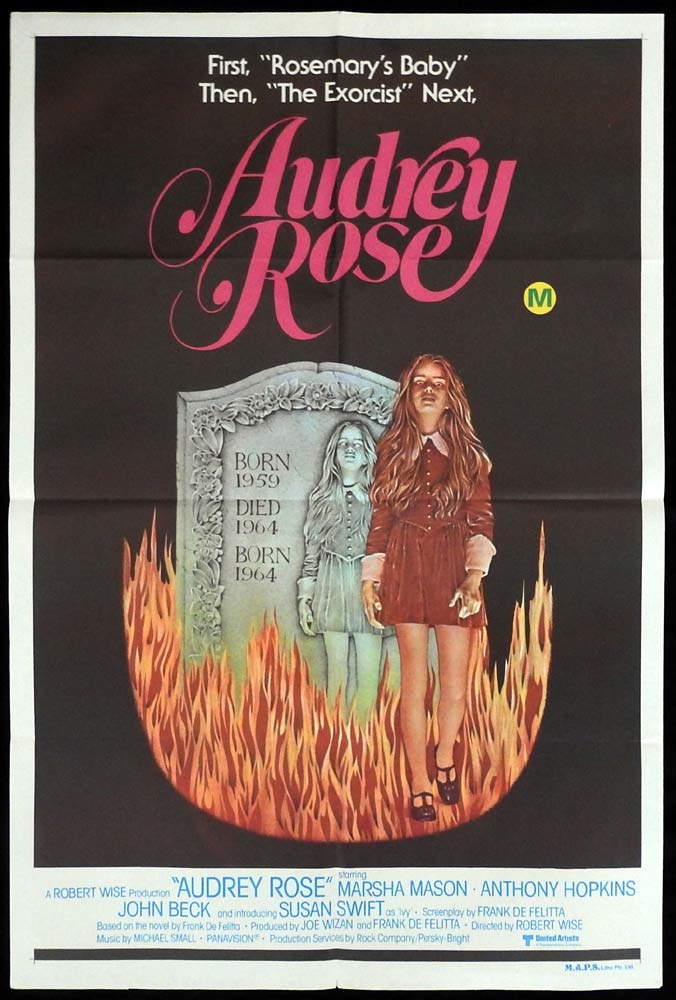 AUDREY ROSE Original One sheet Movie Poster Marsha Mason Anthony Hopkins Horror