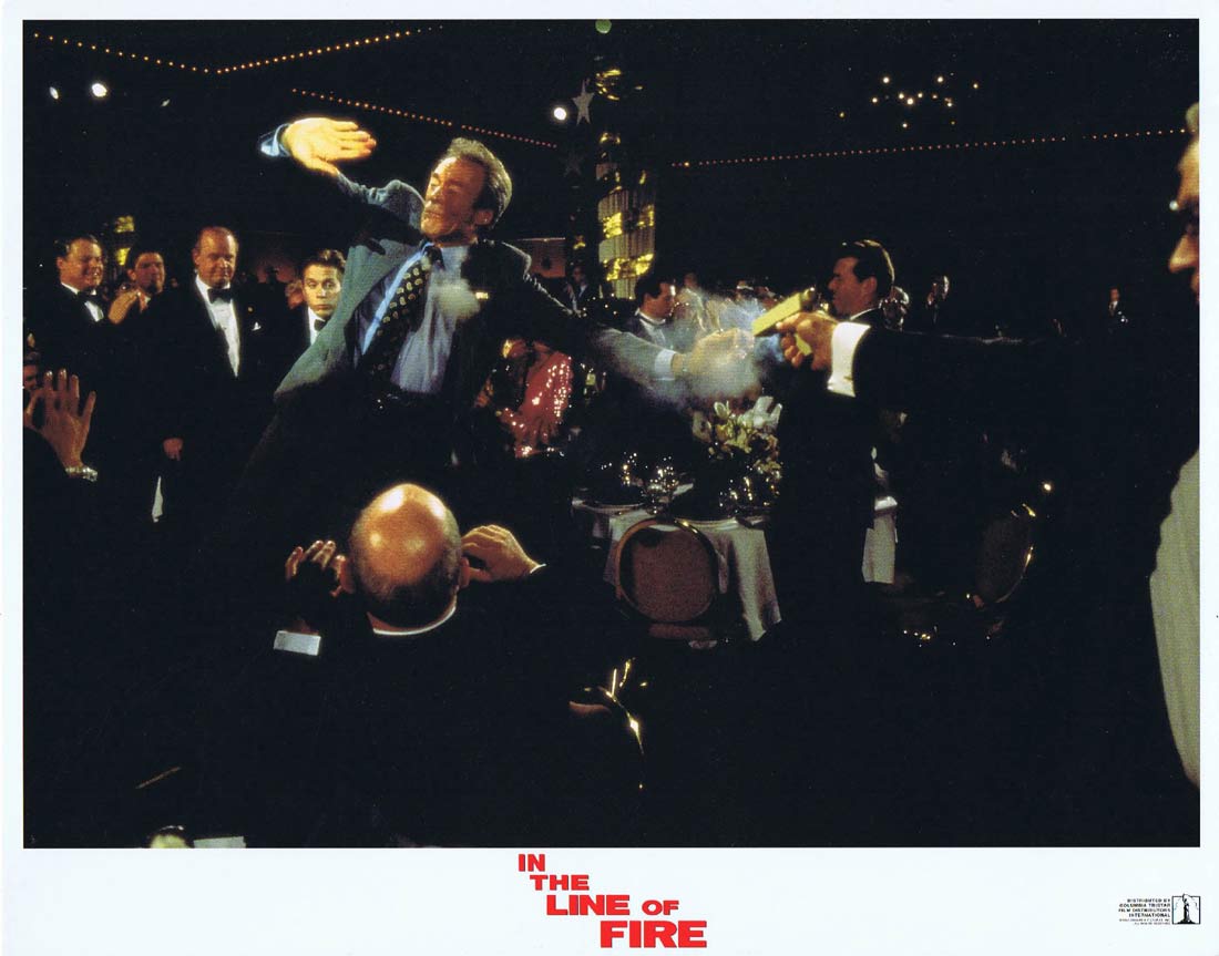 IN THE LINE OF FIRE Original Lobby Card 2 Clint Eastwood John Malkovich Rene Russo